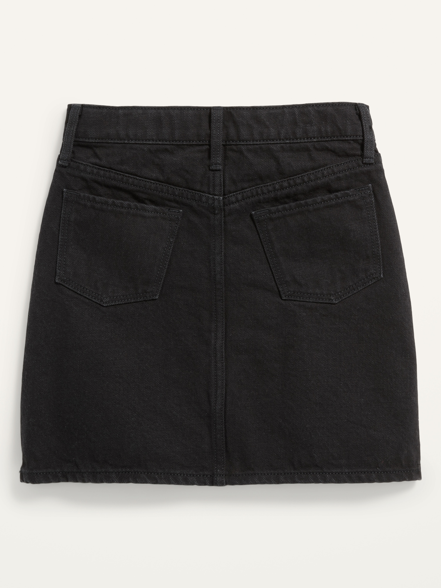 High-Waisted Button-Fly Black-Wash Jean Skirt for Girls | Old Navy