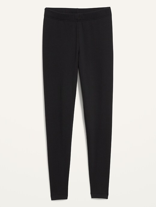 Image number 4 showing, High-Waisted Fleece-Lined Ankle Leggings
