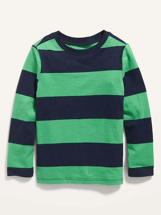 View large product image 1 of 2. Unisex Striped Long-Sleeve T-Shirt for Toddler