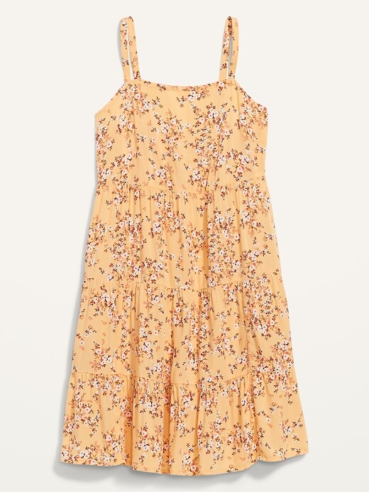 Image number 4 showing, Sleeveless Tiered Floral Swing Dress