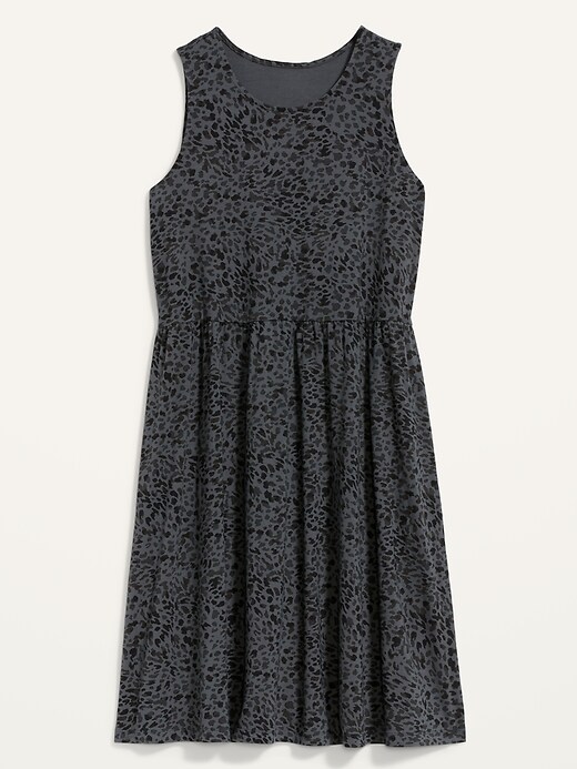 Image number 4 showing, Sleeveless Printed Jersey-Knit Swing Dress for Women