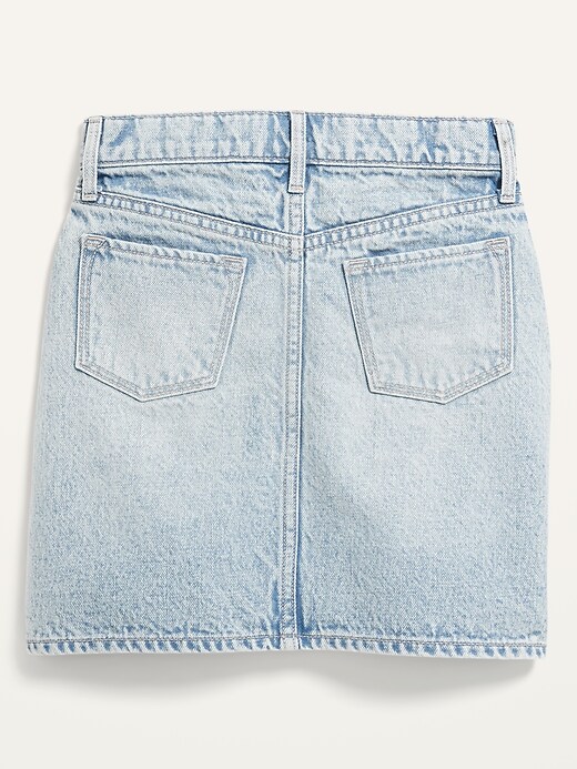 View large product image 2 of 2. High-Waisted Button-Fly Jean Skirt for Girls
