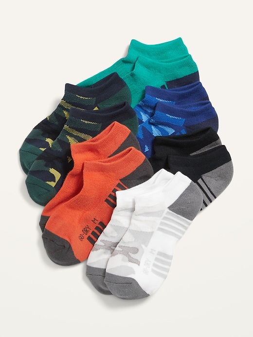 View large product image 1 of 1. Gender-Neutral Go-Dry Ankle Socks 6-Pack for Kids