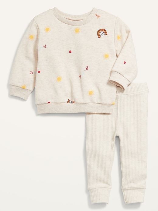 View large product image 1 of 2. Sweatshirt & Rib-Knit Leggings 2-Piece Set for Baby