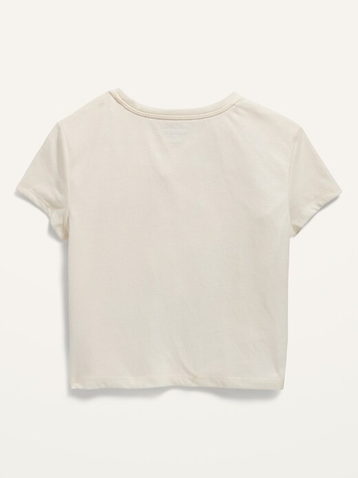 Short-Sleeve Cropped Pajama T-Shirt for Girls