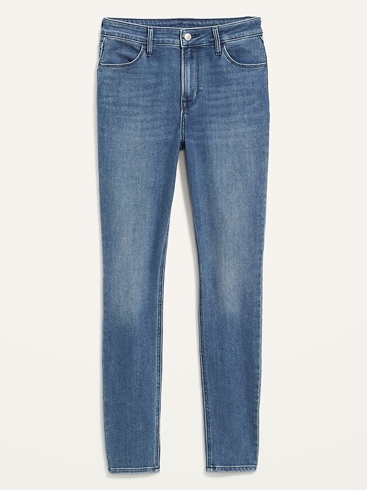 Image number 4 showing, High-Waisted Medium-Wash Super Skinny Jeans for Women