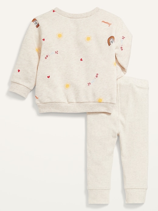 View large product image 2 of 2. Sweatshirt & Rib-Knit Leggings 2-Piece Set for Baby