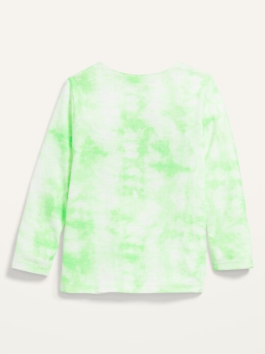 View large product image 2 of 3. Unisex Glow-in-the-Dark Graphic Long-Sleeve Tie-Dye T-Shirt for Toddler