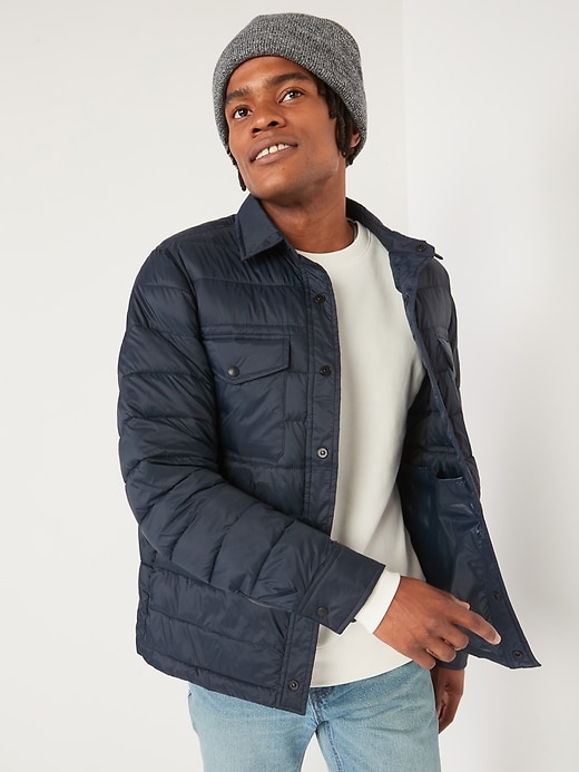 Image number 1 showing, Water-Resistant Puffer Shacket
