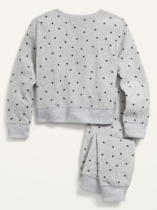 Printed Microfleece Pajama Top & Pajama Joggers Set for Girls