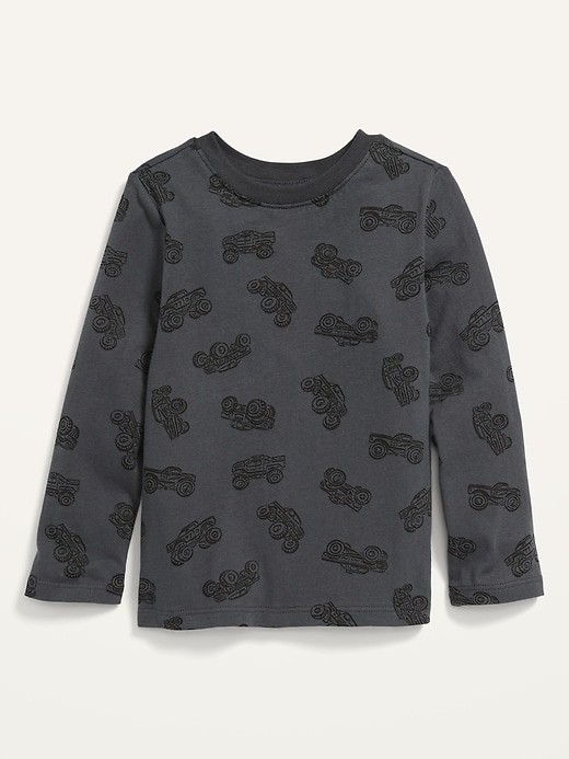 View large product image 1 of 2. Unisex Truck-Print Long-Sleeve T-Shirt for Toddler