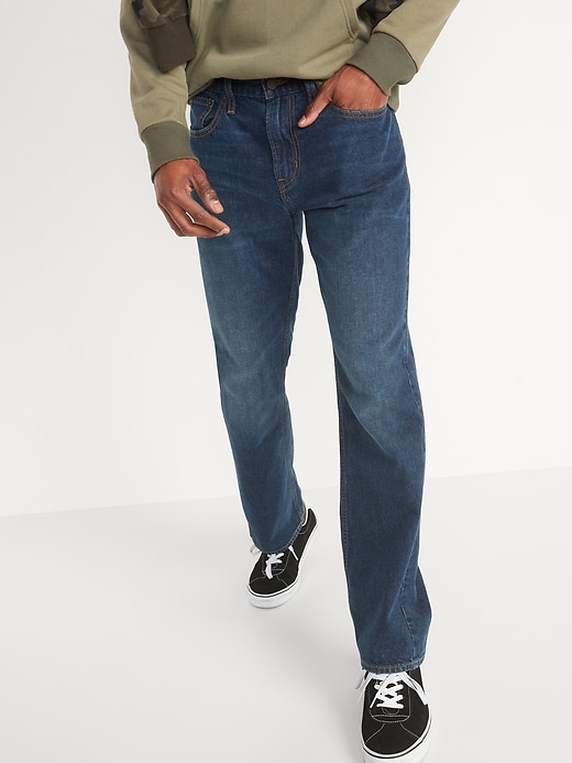 Boot-Cut Cotton Non-Stretch Jeans for Men