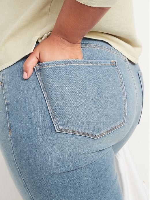 Image number 3 showing, High-Waisted Light-Wash Super Skinny Jeans for Women