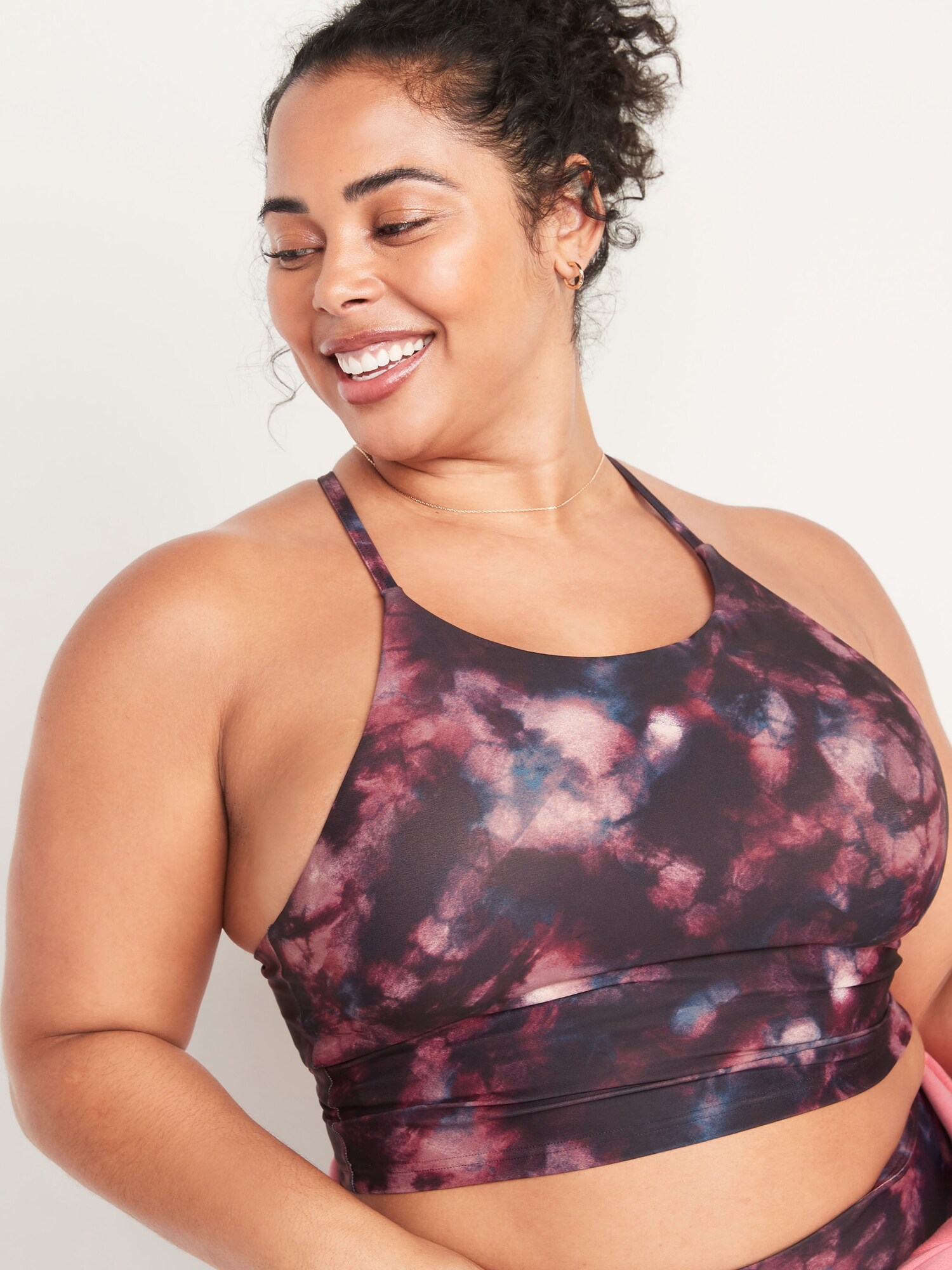 Light Support PowerSoft Longline Sports Bra for Women Old Navy