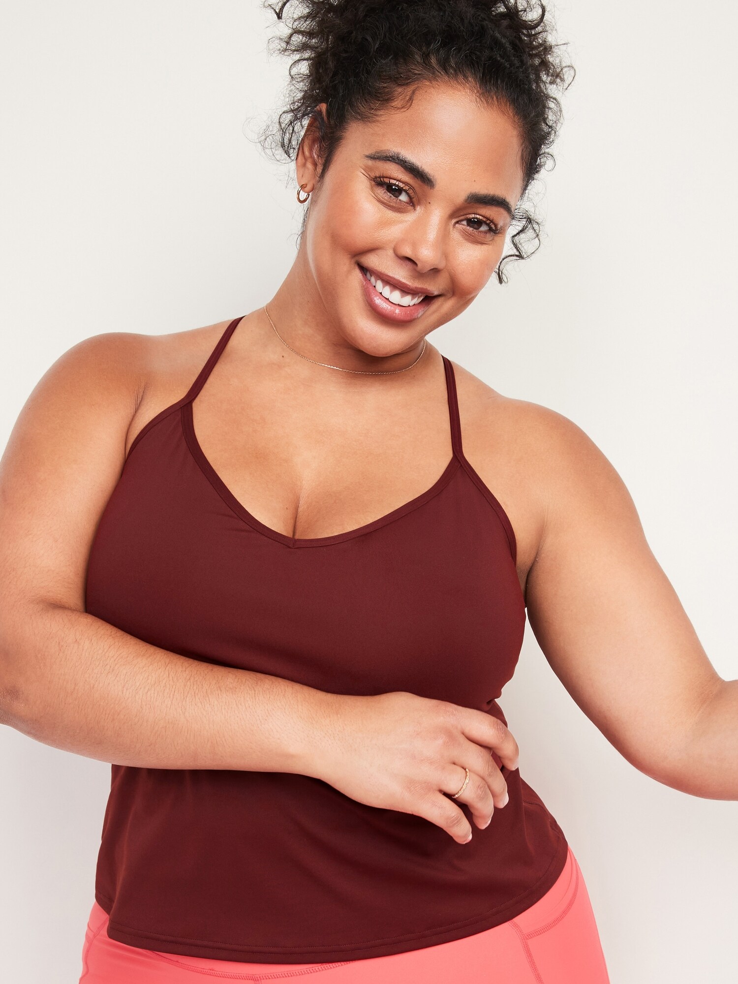 PowerSoft Strappy Shelf-Bra Tank Top 