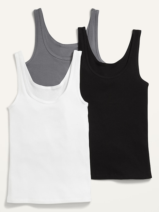 Old Navy Slim-Fit Rib-Knit Tank Top 3-Pack for Women. 7