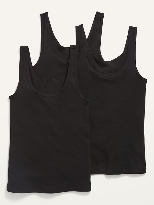View large product image 1 of 1. Slim-Fit Rib-Knit Tank Top 3-Pack