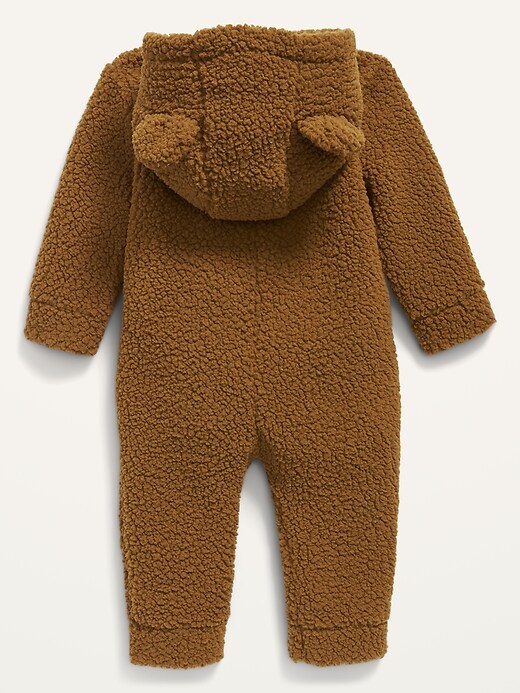 View large product image 2 of 2. Unisex Bear-Critter Sherpa One-Piece for Baby