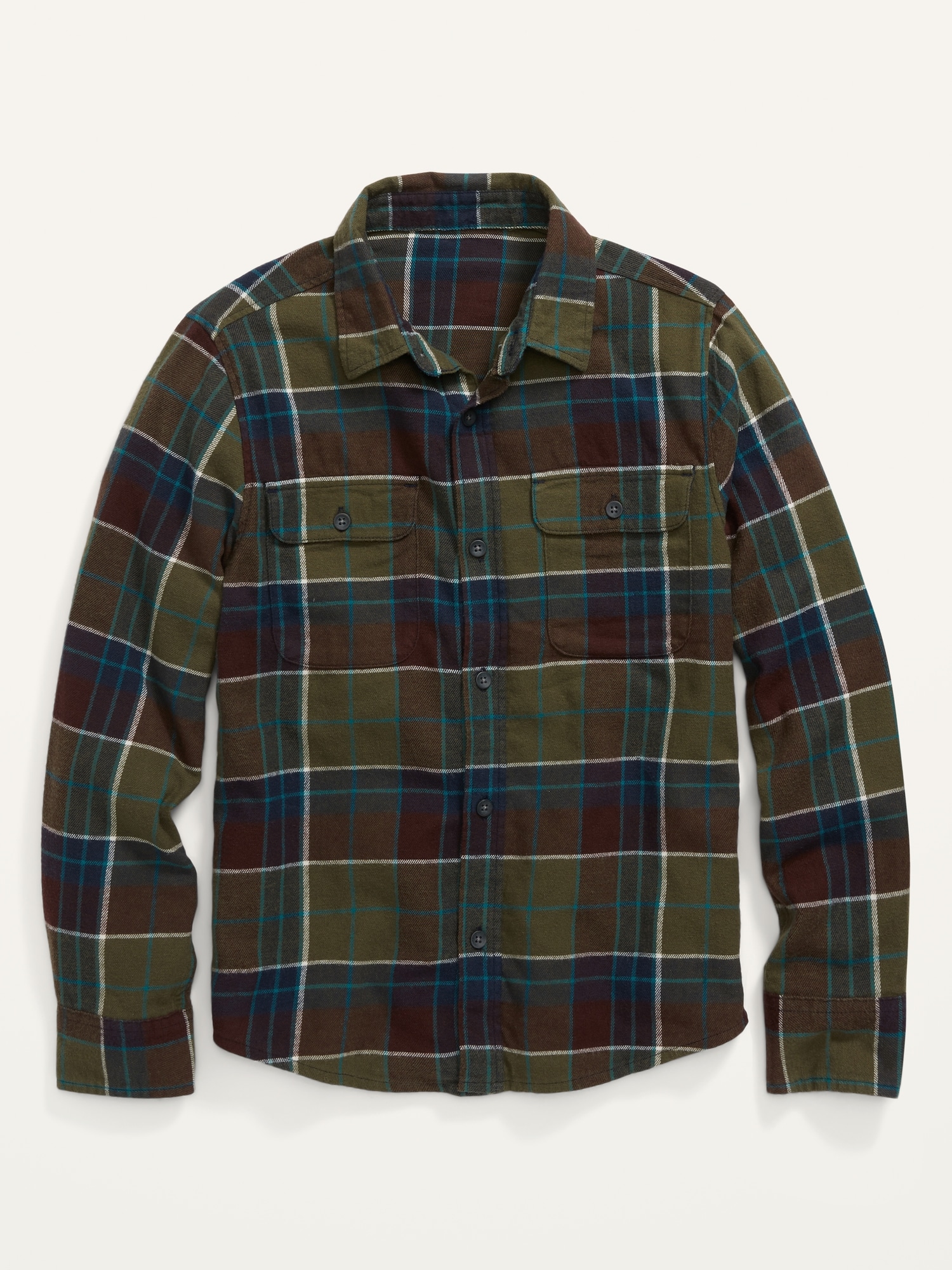 BuiltIn Flex Flannel Utility Pocket Shirt For Boys Old Navy