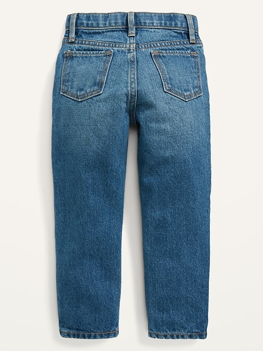 View large product image 2 of 2. Unisex Slouchy Straight Medium-Wash Ripped Jeans for Toddler