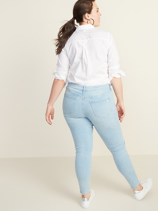 Image number 2 showing, Mid-Rise Distressed Rockstar Super Skinny Jeans for Women