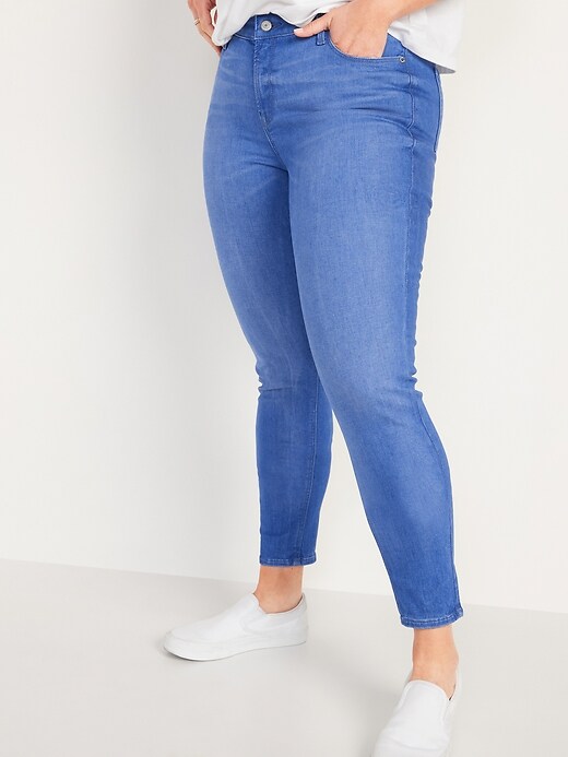 Image number 1 showing, Mid-Rise Built-In Sculpt Rockstar Super Skinny Jeans for Women