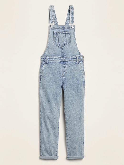 Image number 4 showing, Stonewashed Jean Overalls for Women
