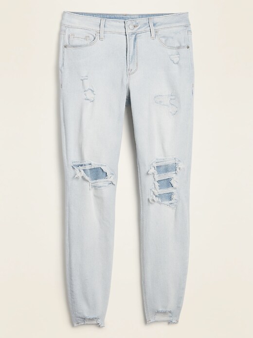 Image number 4 showing, Mid-Rise Distressed Rockstar Super Skinny Jeans for Women