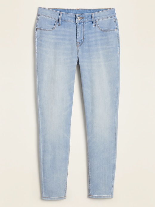 Image number 4 showing, Mid-Rise Light-Wash Super Skinny Ankle Jeans for Women