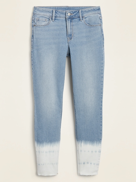 Image number 4 showing, Mid-Rise Dip-Dye Rockstar Super Skinny Jeans for Women