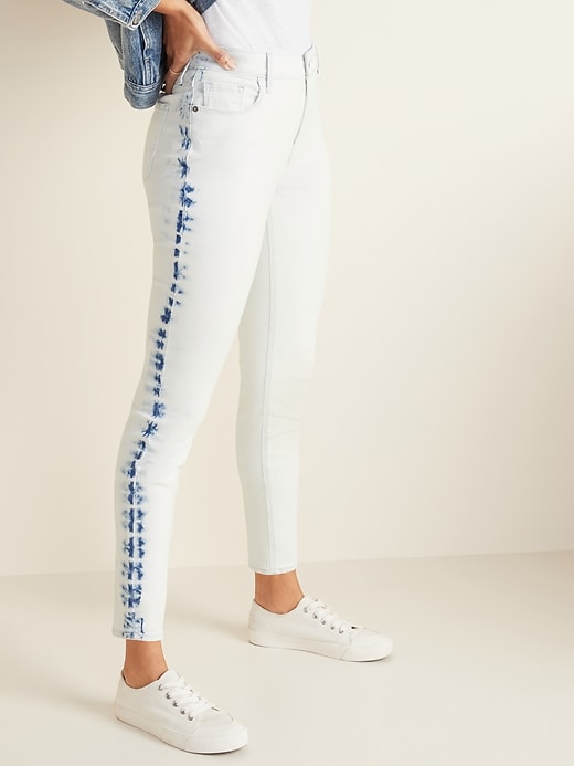 Image number 5 showing, High-Waisted Dip-Dye Rockstar Super Skinny Jeans for Women