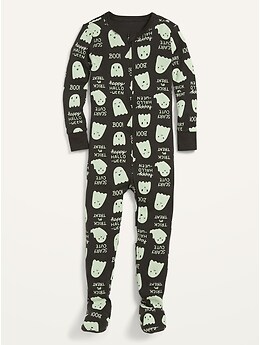 Unisex Printed Snug Fit Footie Pajama One Piece for Toddler Baby