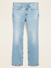 Light-Wash Built-In Flex Boot-Cut Jeans 