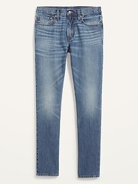 Slim Rigid Non-Stretch Medium-Wash Jeans for Men