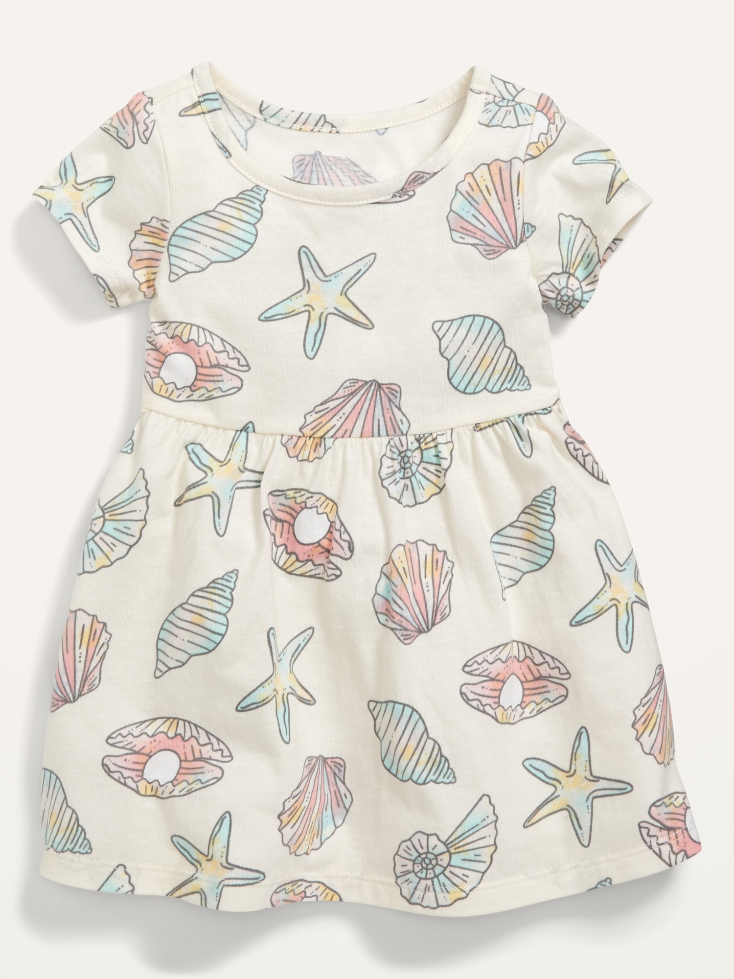Short-Sleeve Printed Jersey Dress for Baby