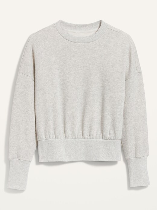 Loose Crew-Neck Cropped Sweatshirt for Women | Old Navy