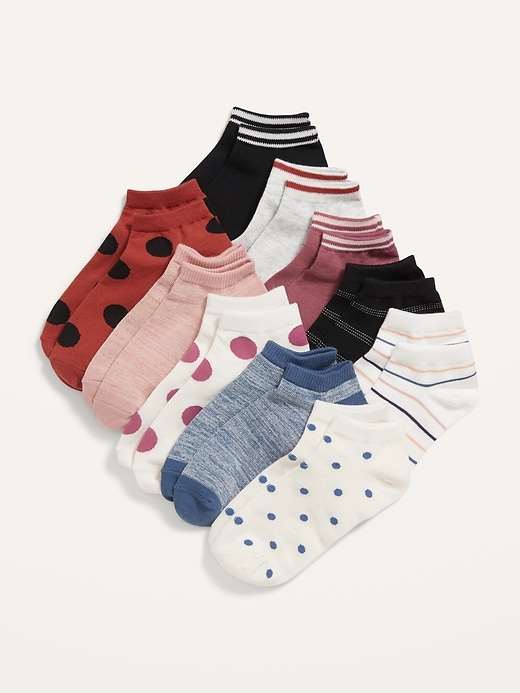Printed 10-Pack Ankle Socks for Girls | Old Navy