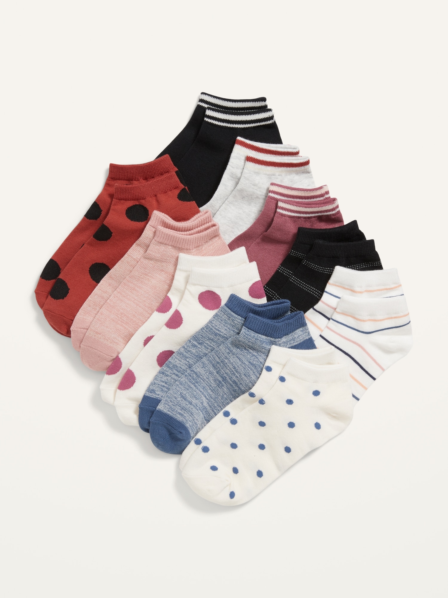 Printed 10Pack Ankle Socks for Girls Old Navy