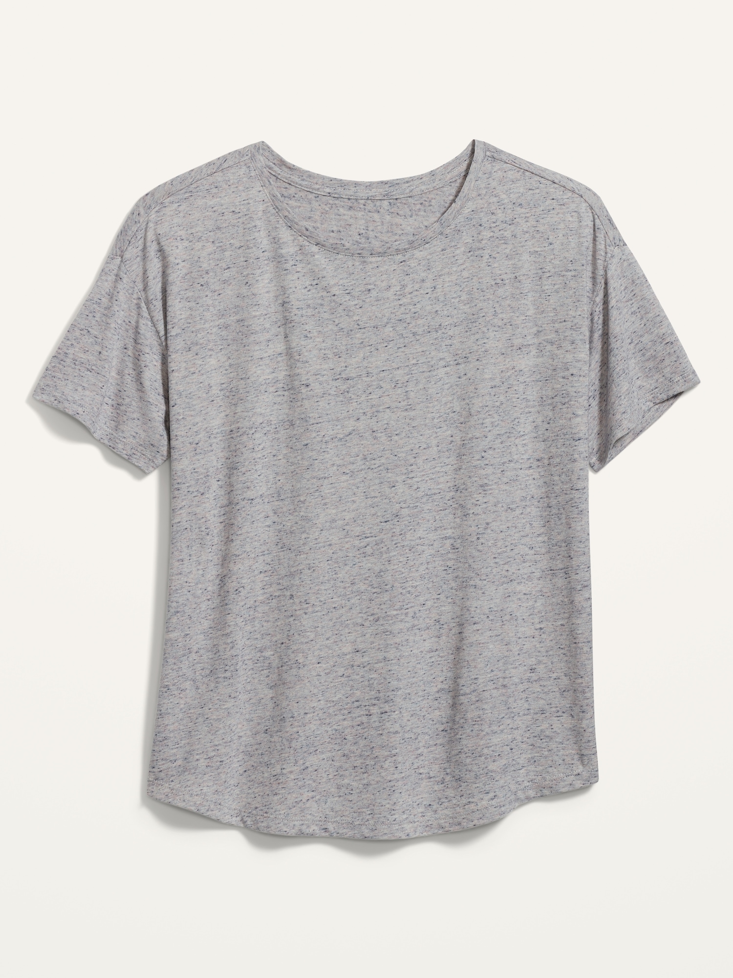 Short-Sleeve Loose Heathered Easy T-Shirt for Women | Old Navy