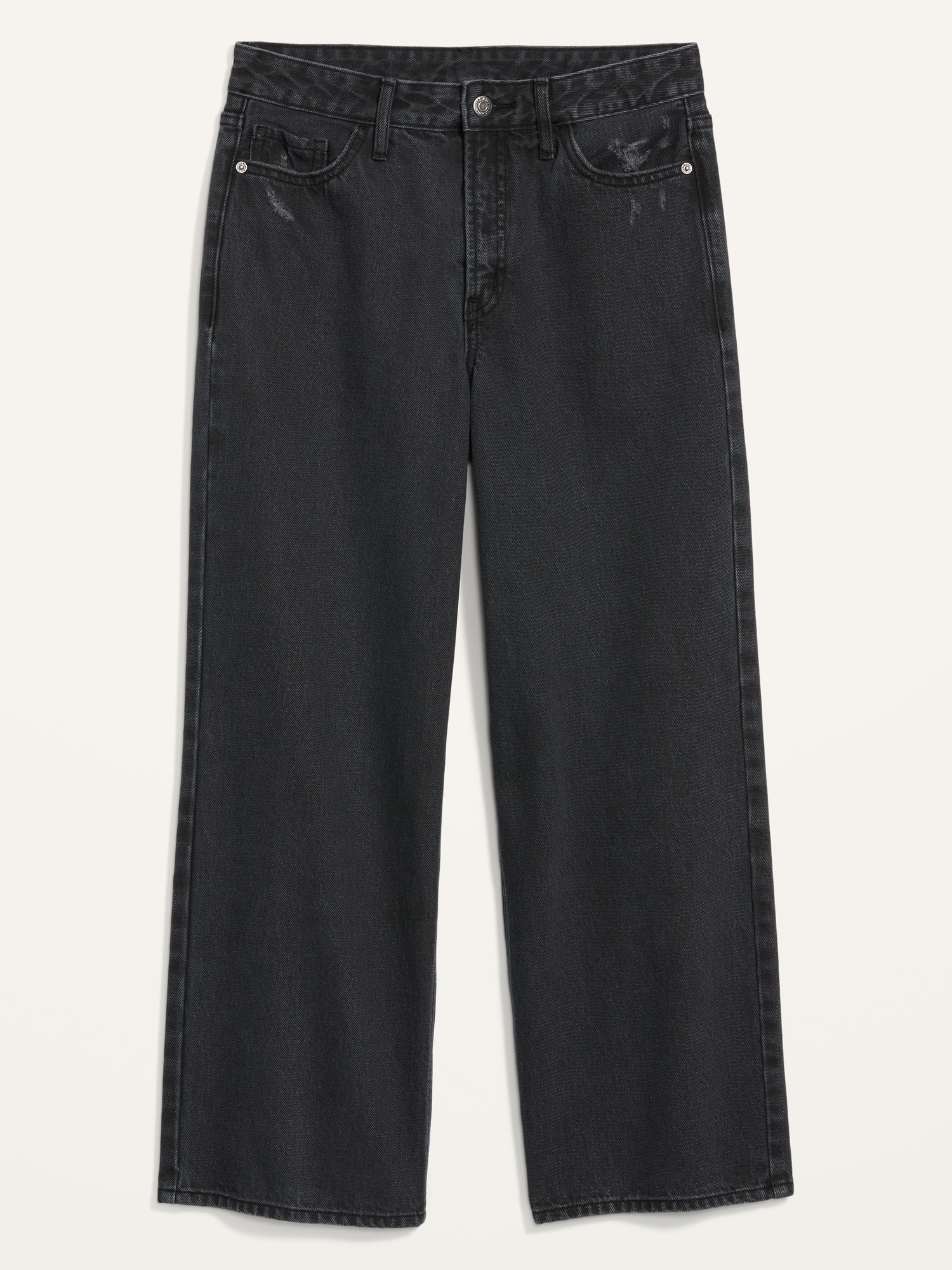 Extra High-Waisted Cropped Wide-Leg Black Jeans for Women | Old Navy