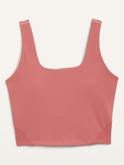 Image number 3 showing, PowerSoft Cropped Ribbed Shelf-Bra Tank Top