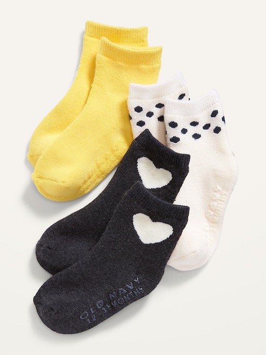 Unisex 3-Pack Ankle Socks for Baby