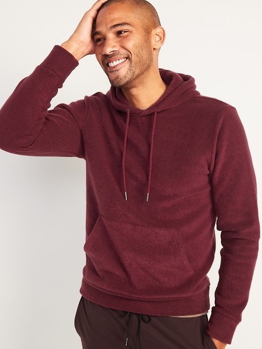View large product image 1 of 1. Cozy-Knit Terry Pullover Hoodie