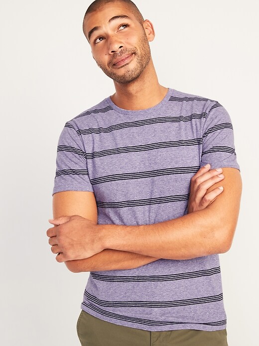 Image number 1 showing, Soft-Washed Striped Crew-Neck T-Shirt