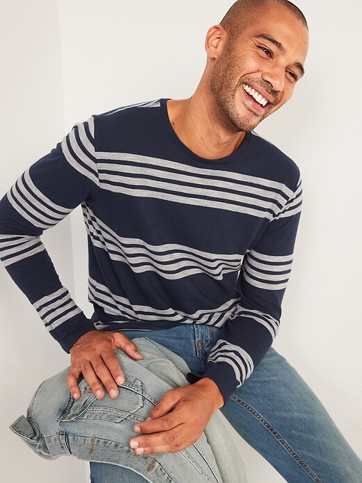 Image number 3 showing, Soft-Washed Striped Long-Sleeve T-Shirt