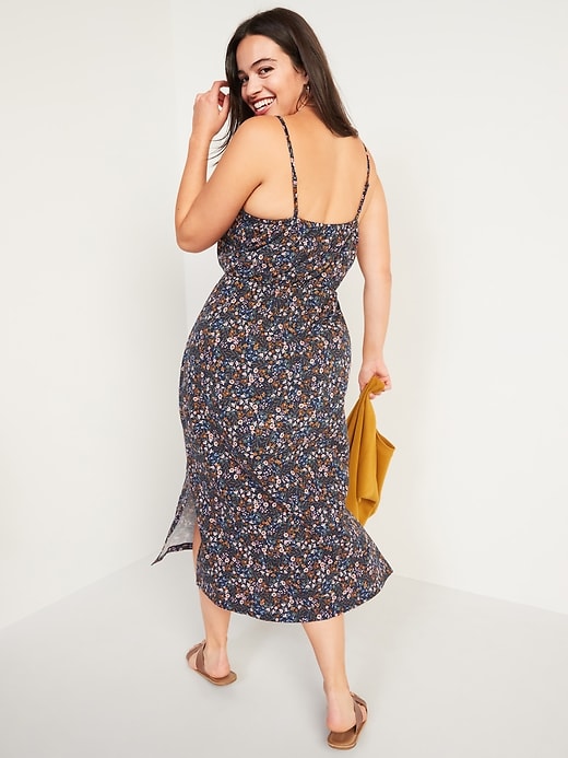 Image number 2 showing, Waist-Defined Floral Midi Cami Dress