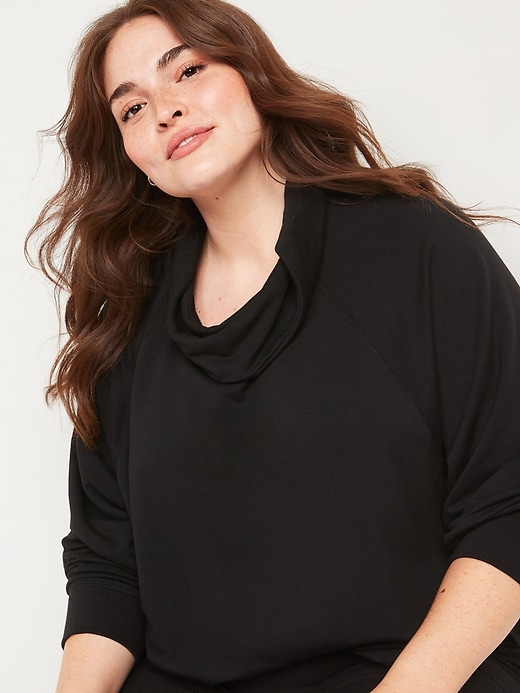 Image number 6 showing, Cozy-Knit Cowl-Neck Lounge Top