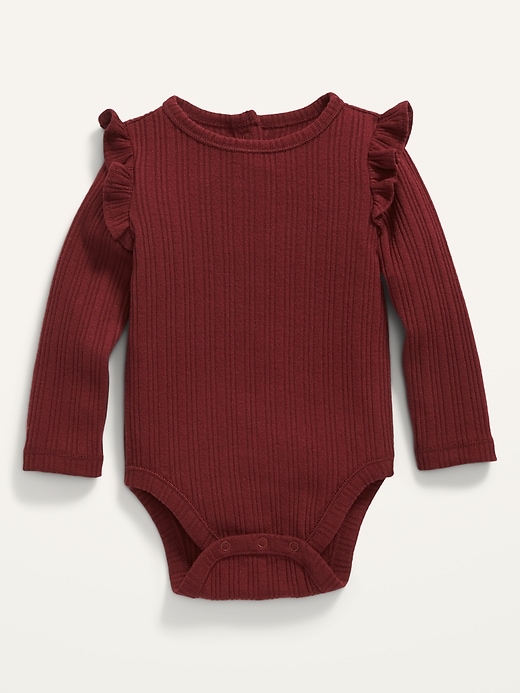 View large product image 1 of 1. Cozy Unisex Long-Sleeve Bodysuit for Baby