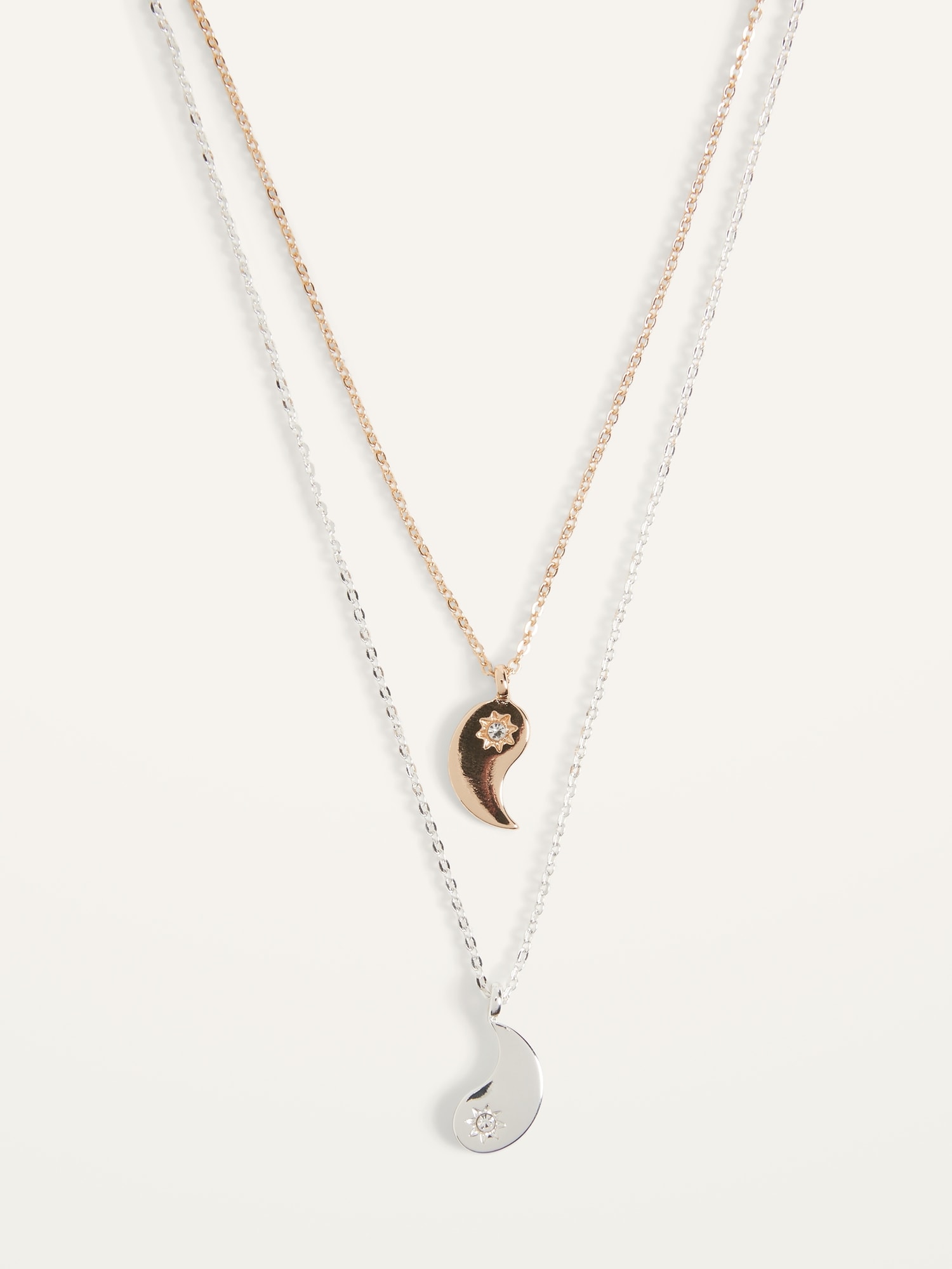 Navy Lady Pendant Copper Chain Necklace