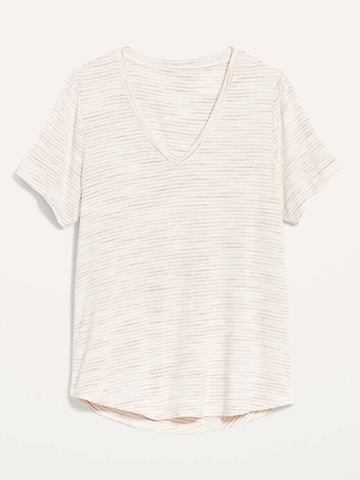 Image number 4 showing, Luxe Space-Dye V-Neck T-Shirt
